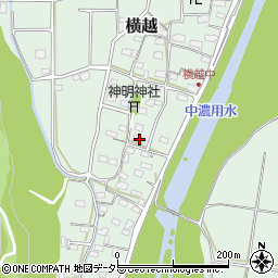 岐阜県美濃市横越297周辺の地図