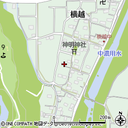 岐阜県美濃市横越338-2周辺の地図