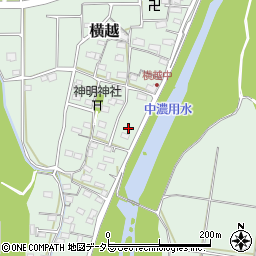 岐阜県美濃市横越280周辺の地図