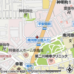 ファミリーマート神明町二丁目店周辺の地図