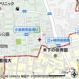 神奈川県川崎市幸区小倉4丁目13周辺の地図