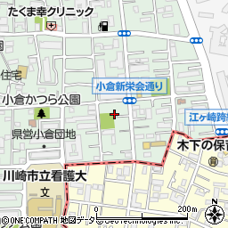 神奈川県川崎市幸区小倉4丁目17周辺の地図