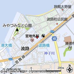 京都府宮津市波路2352-1周辺の地図