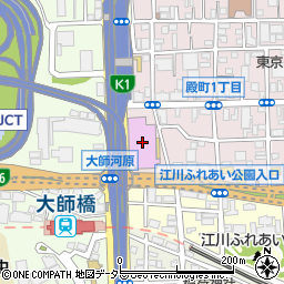 ラウンドワンスタジアム川崎大師店周辺の地図