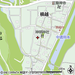 岐阜県美濃市横越331周辺の地図