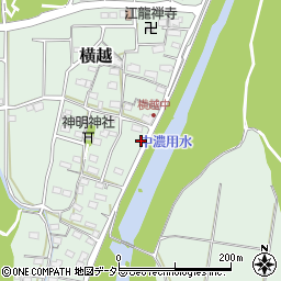 岐阜県美濃市横越284周辺の地図
