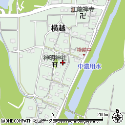 岐阜県美濃市横越310周辺の地図