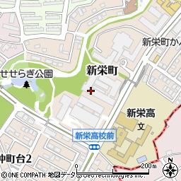 神奈川県横浜市都筑区新栄町周辺の地図