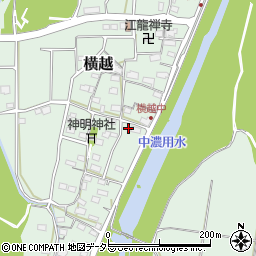 岐阜県美濃市横越288周辺の地図