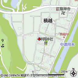 岐阜県美濃市横越323周辺の地図