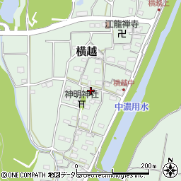 岐阜県美濃市横越313周辺の地図
