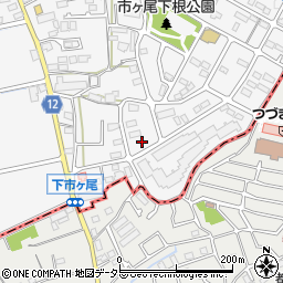 神奈川県横浜市青葉区市ケ尾町502-13周辺の地図