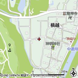 岐阜県美濃市横越351周辺の地図