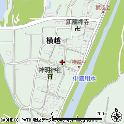 岐阜県美濃市横越522周辺の地図