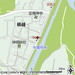 岐阜県美濃市横越553周辺の地図