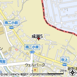 東京都町田市成瀬5丁目周辺の地図