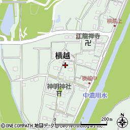 岐阜県美濃市横越515周辺の地図