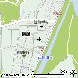 岐阜県美濃市横越550周辺の地図