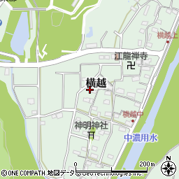 岐阜県美濃市横越512周辺の地図