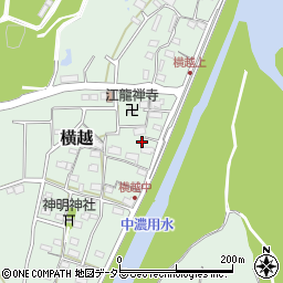 岐阜県美濃市横越533周辺の地図