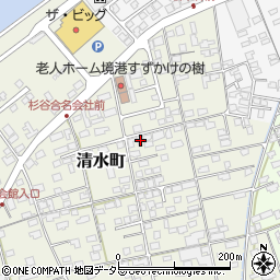 鳥取県境港市清水町732-1周辺の地図