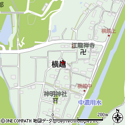 岐阜県美濃市横越513-2周辺の地図
