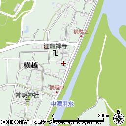 岐阜県美濃市横越576周辺の地図