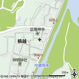 岐阜県美濃市横越536周辺の地図