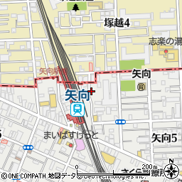 リパーク横浜矢向５丁目第２駐車場周辺の地図