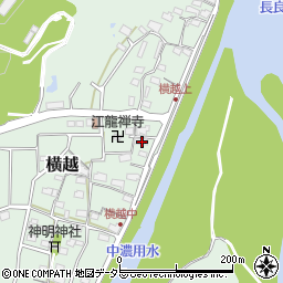 岐阜県美濃市横越580周辺の地図