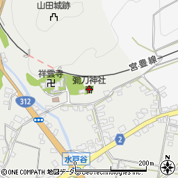 彌刀神社周辺の地図