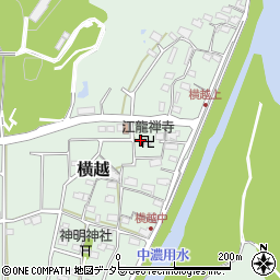 岐阜県美濃市横越586周辺の地図