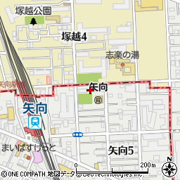 横浜市営矢向住宅周辺の地図