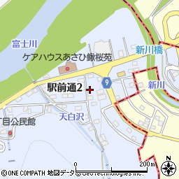 山梨県富士川町（南巨摩郡）駅前通周辺の地図