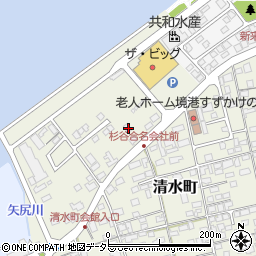 鳥取県境港市清水町832-1周辺の地図