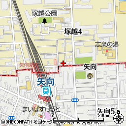 サンホーム矢向周辺の地図