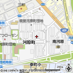 神奈川県川崎市幸区河原町周辺の地図