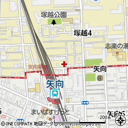 有料老人ホーム ルアナ矢向周辺の地図