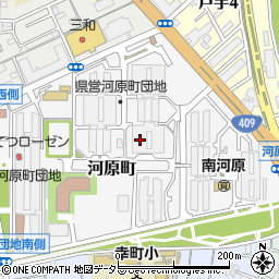 神奈川県川崎市幸区河原町1周辺の地図