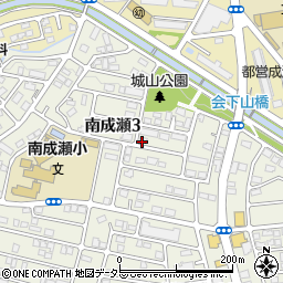 東京都町田市南成瀬3丁目周辺の地図