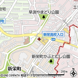 ファミリーマート新栄町店周辺の地図