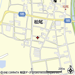 岐阜県山県市松尾102周辺の地図