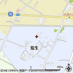 千葉県東金市荒生周辺の地図
