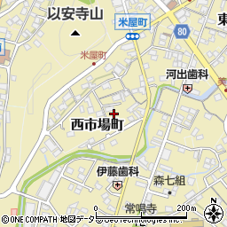 岐阜県美濃市西市場町2586周辺の地図