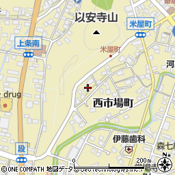 岐阜県美濃市西市場町2681周辺の地図