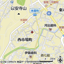 岐阜県美濃市西市場町2584周辺の地図