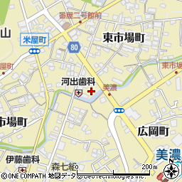 岐阜県美濃市西市場町2572周辺の地図