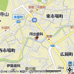 岐阜県美濃市西市場町2573周辺の地図