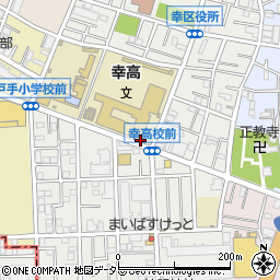 神奈川県川崎市幸区戸手本町周辺の地図