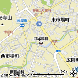 岐阜県美濃市西市場町2577周辺の地図